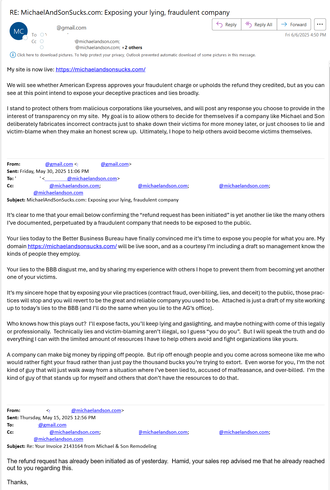 Notice that site is live