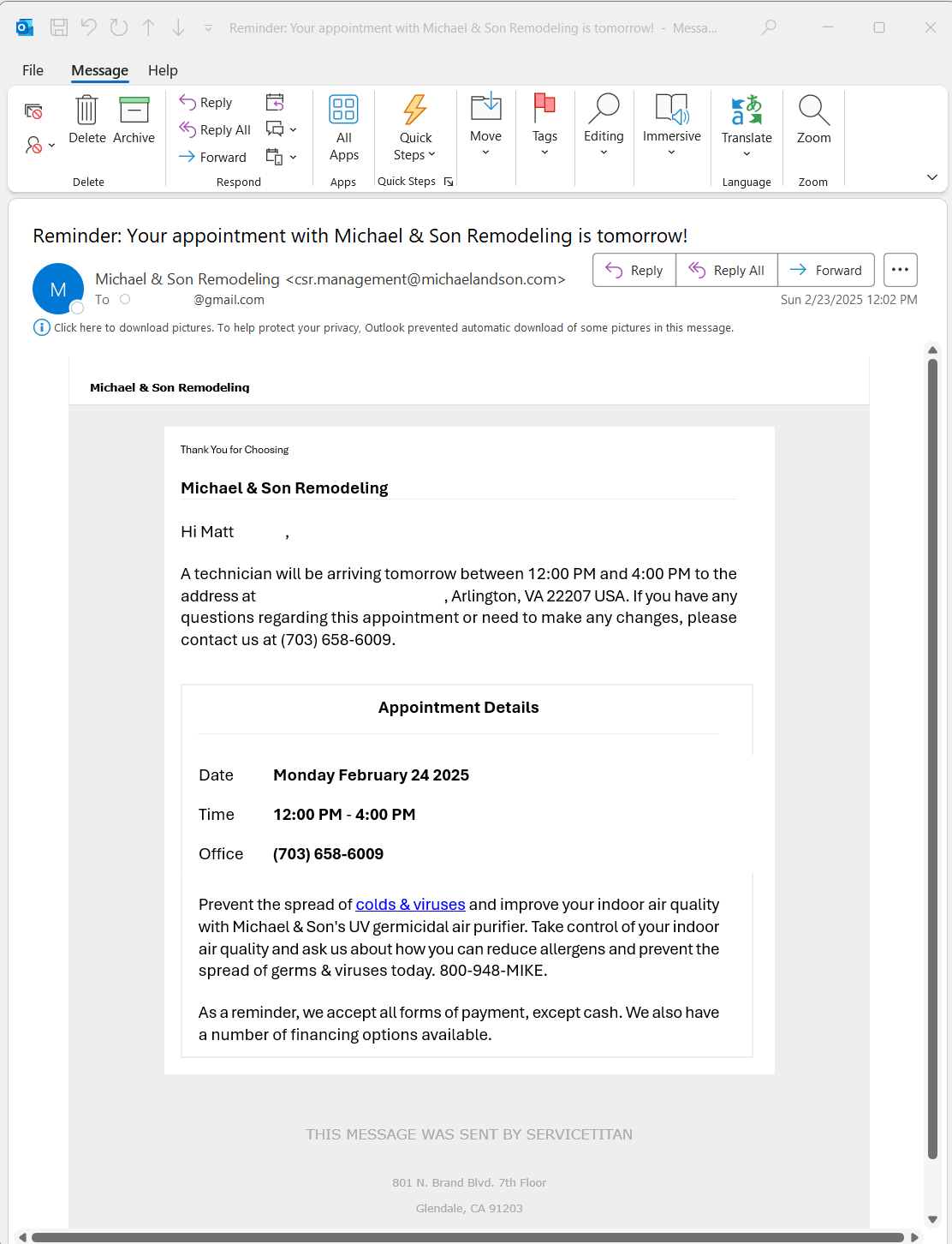 Appointment Confirmation